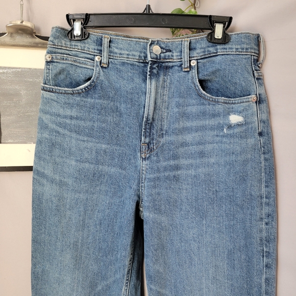Everlane The Way High Denim Jean Organic Cotton Raw Hem 30 Long - Picture 5 of 16